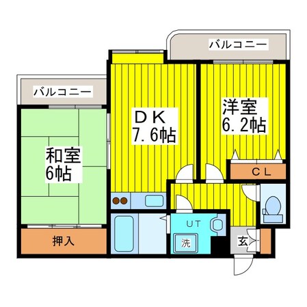 新道東駅 徒歩10分 7階の物件間取画像